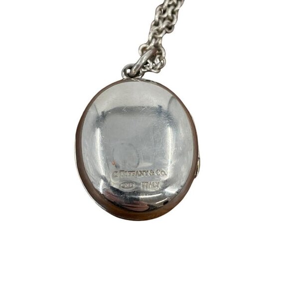 Tiffany & Co. Silver Notes Oval Fifth Ave Locket Pendant Necklace 16" – Rare! - Picture 3 of 7